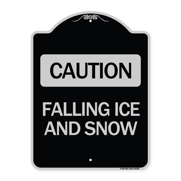 Signmission Caution Falling Ice and Snow Heavy-Gauge Aluminum Architectural Sign, 24" x 18", BS-1824-24286 A-DES-BS-1824-24286 - main